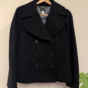 J.Crew Black Wool Peacoat – Size 6
